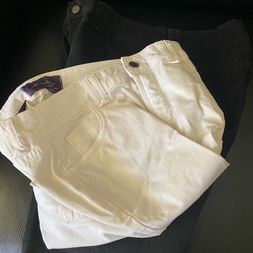 Not Your Daughters Jean Shorts Black and White